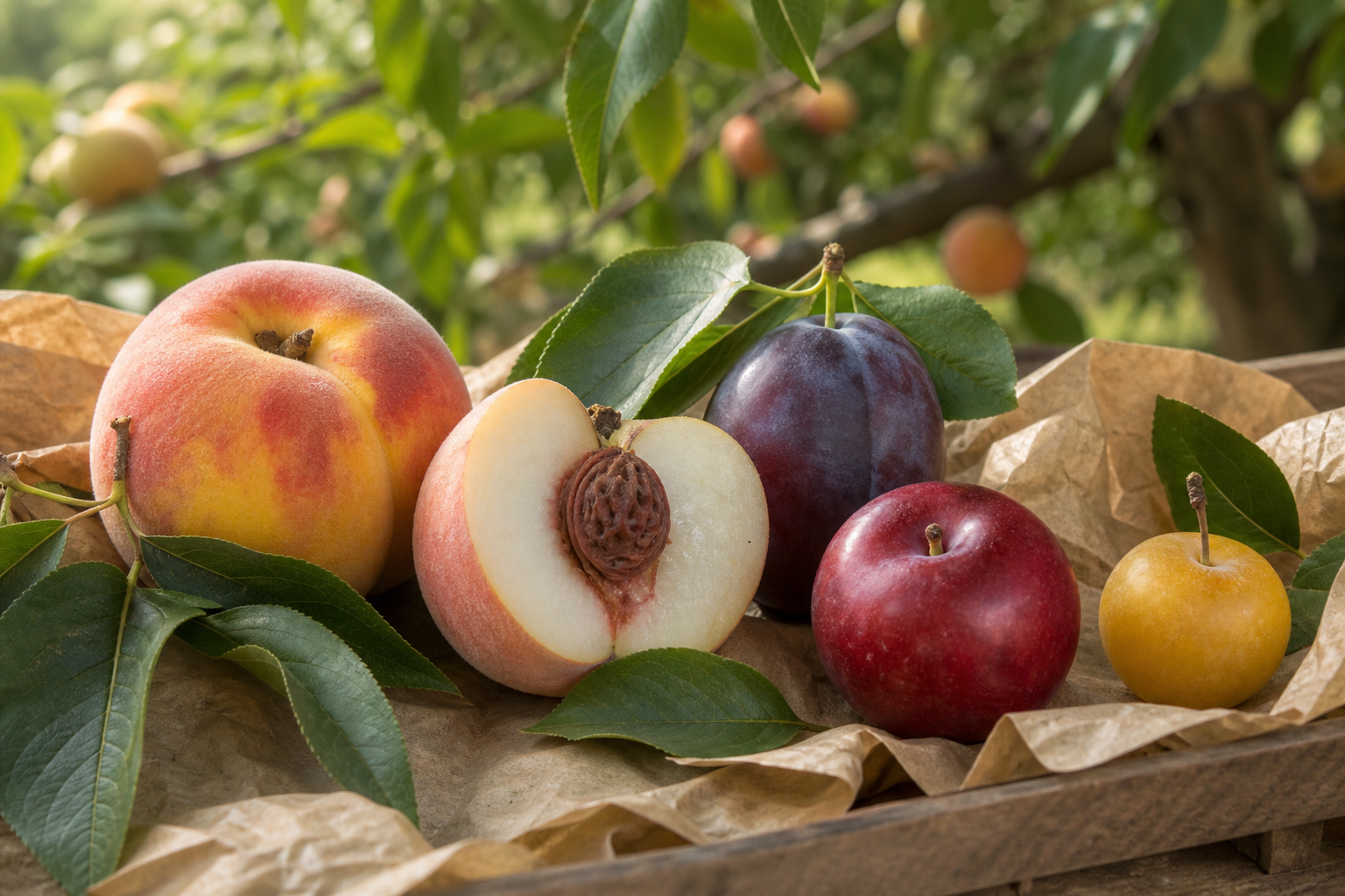 Visual guide to Pakistani peach and plum types in different colours and shapes